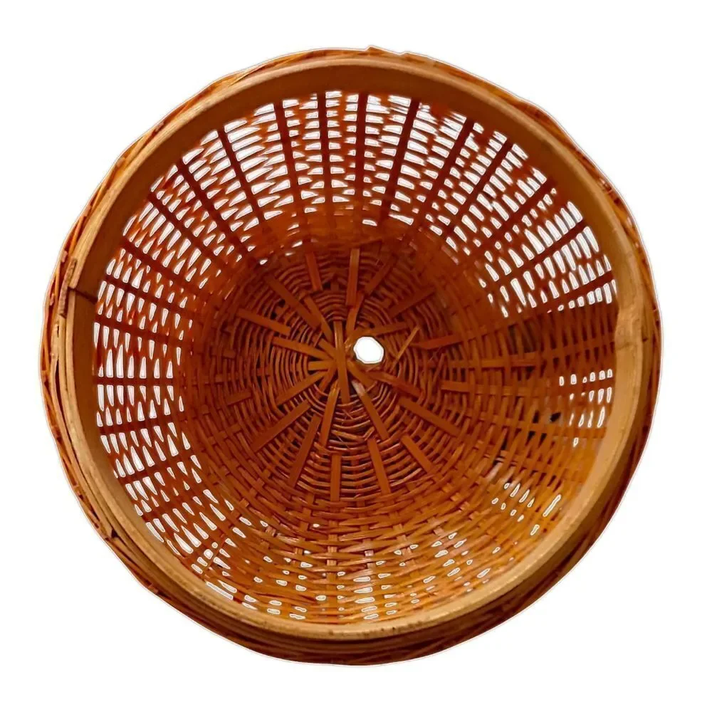 Wicker Apple Basket Trinket Box Vintage Woven Natural Fruit‎ Cottage Farmhouse
